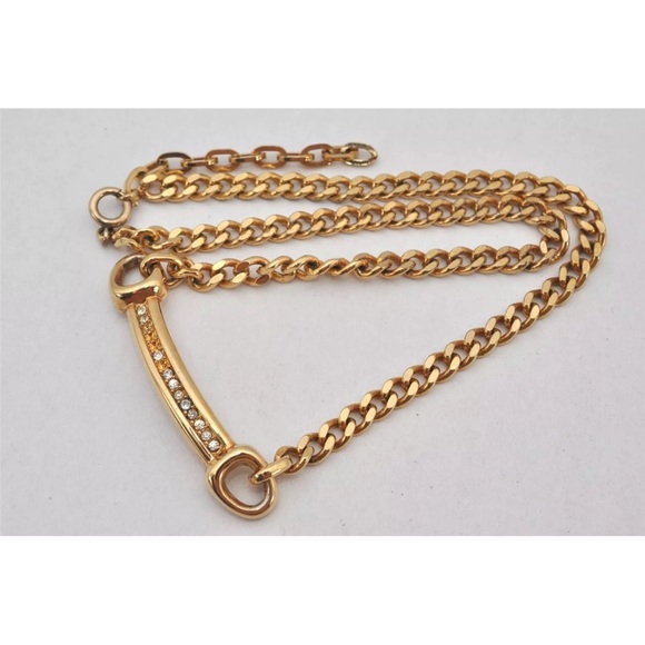 Christian Dior Rhinestone GT Chain Necklace missing stones (Bracelet sold sep) - Picture 10 of 14